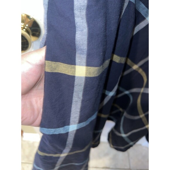 eShakti Dress Womens 18W Blue Window Pane Plaid Pockets Fit Flare Babydoll *Read - Picture 4 of 12